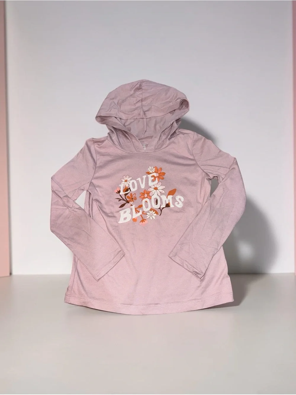 Carter's Light Purple Hooded Top with 'Love Blooms' Floral Graphic (7)